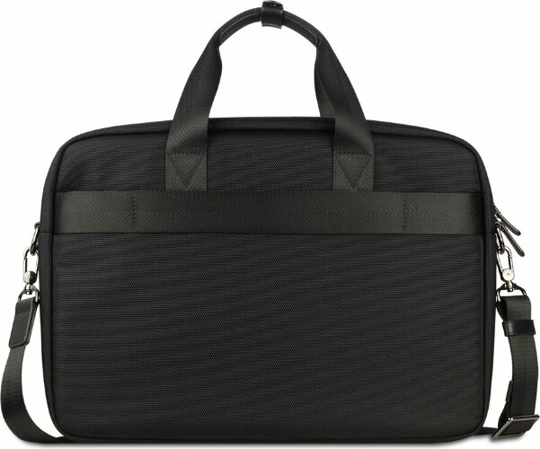 Портфель мужской BUGATTI Nero 15'', чёрный, нейлон 1680D/кожа, 42х10х30 см