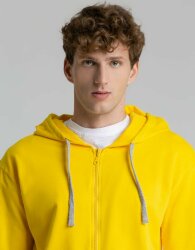 Толстовка на молнии с капюшоном Unit Siverga, желтая, 3XL
