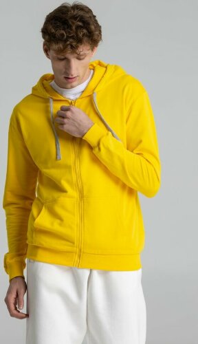 Толстовка на молнии с капюшоном Unit Siverga, желтая, 3XL