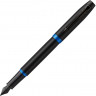 Перьевая ручка Parker IM Vibrant Rings Flame Blue, стержень: F, цвет чернил: blue, в подарочной упаковке