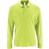 Рубашка поло мужская с длинным рукавом Sol's Perfect LSL Men, зеленое яблоко, размер XL