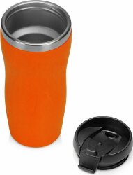 Термокружка Double wall mug C1, soft touch, 350 мл, оранжевый