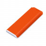 Флешка прямоугольной формы, оригинальный дизайн, двухцветный корпус, 64 Гб, оранжевый/белый