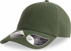Бейсболка FRASER, органический хлопок, 6 клиньев, металлическая застежка, оливковый, универсальный