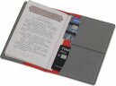 Обложка для паспорта с RFID защитой отделений для пластиковых карт Favor, красная/серая