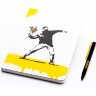 Набор Pininfarina Banksy Метатель цветов: шариковая ручка GrafeeX и блокнот линованный из каменной б