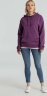 Толстовка с капюшоном унисекс Hoodie, фиолетовый меланж, XL