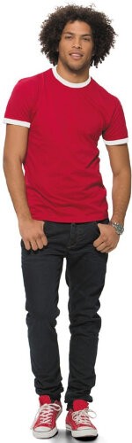 Футболка US Basic Adelaide мужская, красный/белый, размер 2XL