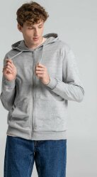Толстовка на молнии с капюшоном Siverga 2.0, серый меланж, размер 3XL