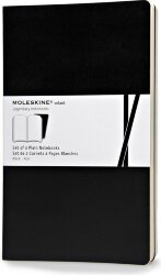 Записная книжка Moleskine Volant (нелинованная, 2 шт.), Large (13х21 см), черный
