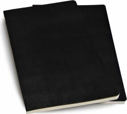 Записная книжка Moleskine Volant (нелинованная, 2 шт.), Large (13х21 см), черный