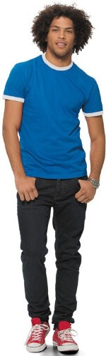 Футболка US Basic Adelaide мужская, небесно-синий/белый, размер 2XL