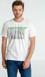 Футболка CoolColor Street Racing Art, белая, S
