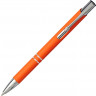  Шариковая кнопочная ручка Moneta с матовым антискользящим покрытием, оранжевый