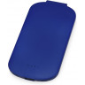 Портативное зарядное устройство Pin на 4000 mAh с большой площадью нанесения и клипом для крепления к одежде или сумке, синий