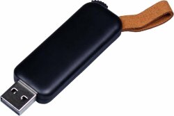 USB-флешка промо на 128 Гб прямоугольной формы, выдвижной механизм, черный