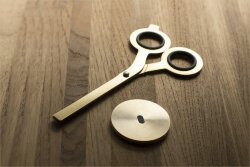 Настольные ножницы HMM Scissors на магнитной подставке, золотой