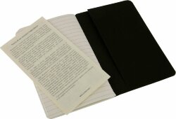 Записная книжка Moleskine Cahier (в линейку, 3 шт.), Pocket (9х14 см), черный