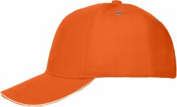 Бейсболка Molti Classic, оранжевая с белым кантом