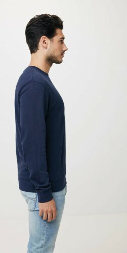 Свитшот Iqoniq Zion из переработанного хлопка, унисекс, 340 г/м2, темно-синий, размер 4XL