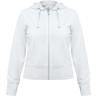 Толстовка женская Hooded Full Zip белая, XS