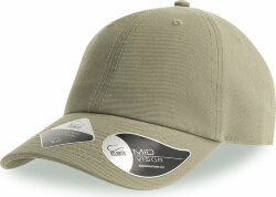 Бейсболка FRASER, органический хлопок, 6 клиньев, металлическая застежка, хаки, универсальный