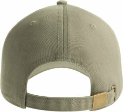 Бейсболка FRASER, органический хлопок, 6 клиньев, металлическая застежка, хаки, универсальный
