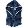 Банный халат VINGA Louis из rPET GRS, унисекс, 350 г/м2, темно-синий, размер L-XL