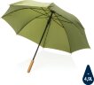 Автоматический зонт-трость с бамбуковой рукояткой Impact из RPET AWARE™, d103 см