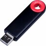 USB-флешка промо на 32 Гб прямоугольной формы, выдвижной механизм, красный