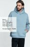 Худи Kulonga Oversize, серо-голубое, XS/S