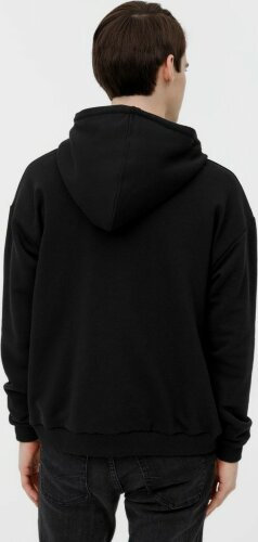 Толстовка унисекс оверсайз на молнии Zippy Terry, черная, XL/2XL