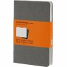Записная книжка Moleskine Cahier (в линейку, 3 шт.), Pocket (9х14 см), серый