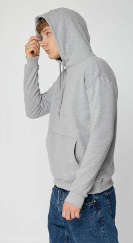 Толстовка с капюшоном Unit Kirenga Heavy, серый меланж, 3XL
