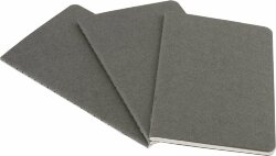 Записная книжка Moleskine Cahier (в линейку, 3 шт.), Large (13х21 см), серый