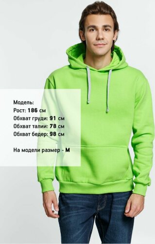Толстовка с капюшоном Kirenga Heavy, зеленое яблоко, XS