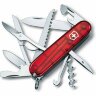 Офицерский нож Victorinox Huntsman 91, прозрачный красный