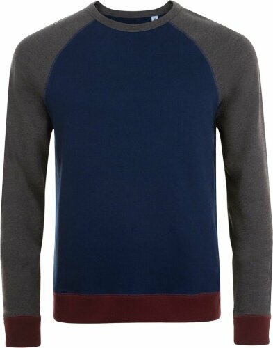 Толстовка унисекс Sandro, темно-синяя с черным меланжем, 3XL