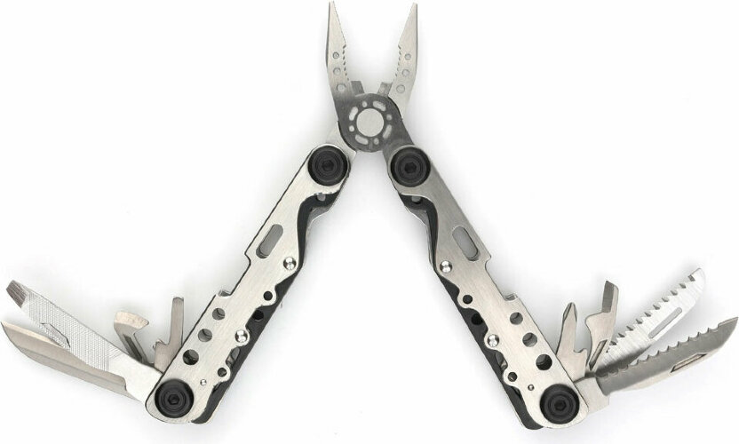 Мультитул Stinger, 105x40 мм, 13 функций, сталь, серебристо-чёрный, в комплекте нейлоновый чехол