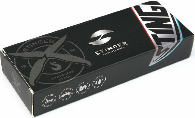 Мультитул Stinger, 105x40 мм, 13 функций, сталь, серебристо-чёрный, в комплекте нейлоновый чехол