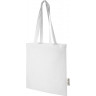  Эко-сумка Madras объемом 7 л из переработанного хлопка плотностью 140 г/м2, белый