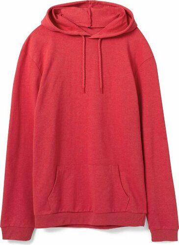Толстовка с капюшоном унисекс Hoodie, красный меланж, L