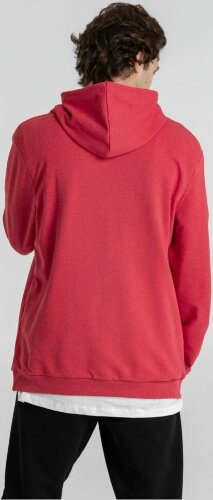 Толстовка с капюшоном унисекс Hoodie, красный меланж, L