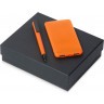 Подарочный набор c пластиковой ручкой, повербанком С1, 5000 mAh, оранжевый