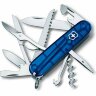 Офицерский нож Victorinox Huntsman 91, прозрачный синий