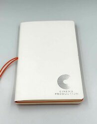 Тиснение фольгой на Бизнес-блокнот &quot;Combi&quot;, 130*210 мм, логотип &quot;CINEMA PRODUCTION&quot;