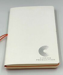 Тиснение фольгой на Бизнес-блокнот &quot;Combi&quot;, 130*210 мм, логотип &quot;CINEMA PRODUCTION&quot;