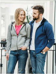 Толстовка женская CLASSIC HOODY FULL ZIP 300, серый меланж, XS