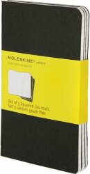 Записная книжка Moleskine Cahier (в клетку, 3 шт.), Pocket (9х14 см), черный