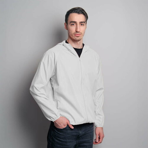 Ветровка унисекс MerchTex COLIN, белый, 2XL